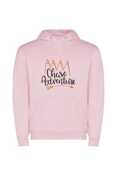 iLovePrints Mountain Chase: Expertly Crafted Φούτερ με κουκούλα σε χρώμα Ροζ