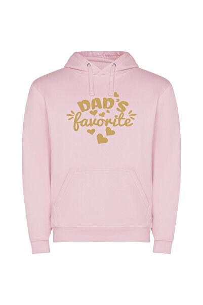 iLovePrints Proud Dad's Fan Favorite Φούτερ με κουκούλα σε χρώμα Ροζ