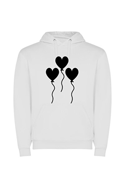 iLovePrints Pixel Noir Character Sprite Φούτερ με κουκούλα σε χρώμα Λευκό