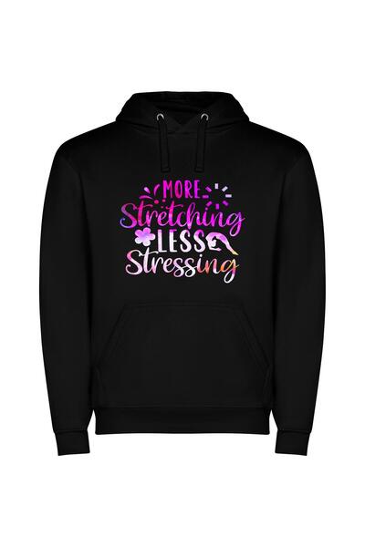 iLovePrints Serenity in Stretching Φούτερ με κουκούλα σε χρώμα Μαύρο