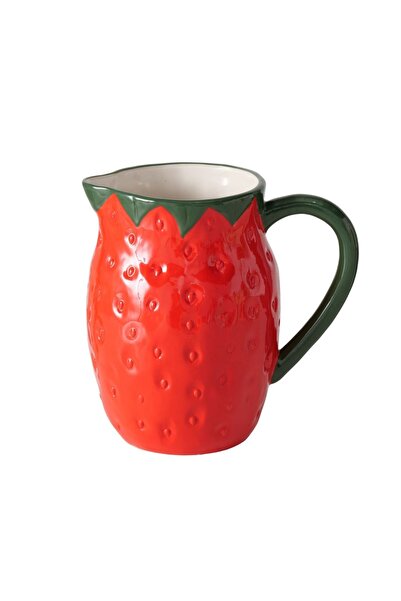 Boltze Carafa din porțelan roșu/verde 1200 ml Căpșună