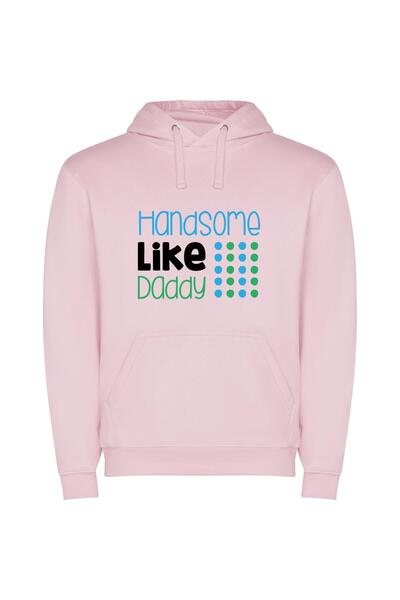 iLovePrints Daddy's Dapper Definition Φούτερ με κουκούλα σε χρώμα Ροζ