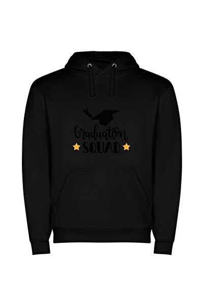 iLovePrints Elite Graduation Squad Φούτερ με κουκούλα σε χρώμα Μαύρο