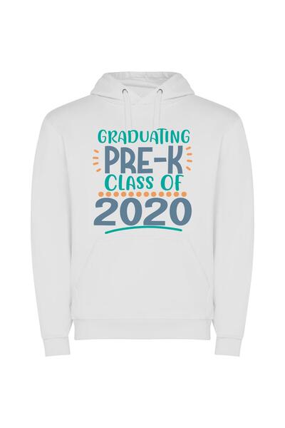 iLovePrints Futuristic Grad 2023 Φούτερ με κουκούλα σε χρώμα Λευκό