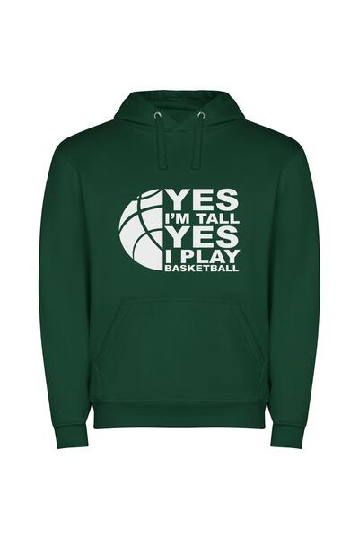 iLovePrints Tall Ball: Elegant Elevation Φούτερ με κουκούλα σε χρώμα Πράσινο