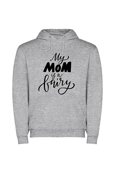 iLovePrints Enchanting Maternal Magic Φούτερ με κουκούλα σε χρώμα Γκρι