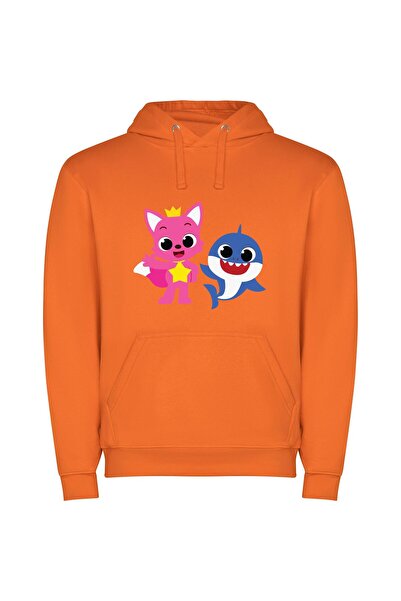 iLovePrints Furry Friends Unite! Φούτερ με κουκούλα σε χρώμα Πορτοκαλί