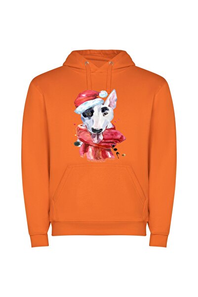iLovePrints Dapper Doggy Christmas Portrait Φούτερ με κουκούλα σε χρώμα Πορτο...