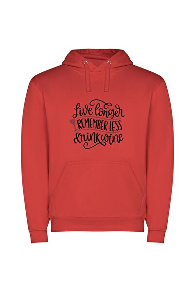 iLovePrints Elixir of Timeless Tastes Φούτερ με κουκούλα σε χρώμα Κόκκινο