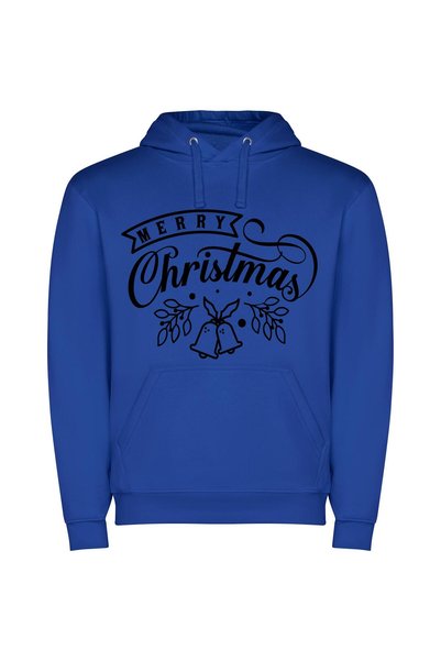 iLovePrints Timeless Festive Elegance Φούτερ με κουκούλα σε χρώμα Μπλε