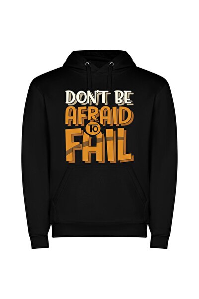 iLovePrints Fearless Adobe Illustrator Prints Φούτερ με κουκούλα σε χρώμα Μαύρο