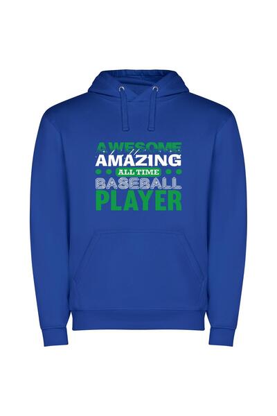 iLovePrints Stunning Baseball Awesome Player Φούτερ με κουκούλα σε χρώμα Μπλε