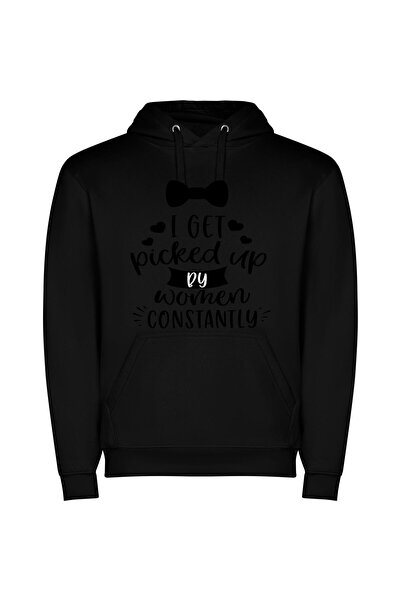 iLovePrints Women's Constant Admirer Φούτερ με κουκούλα σε χρώμα Μαύρο