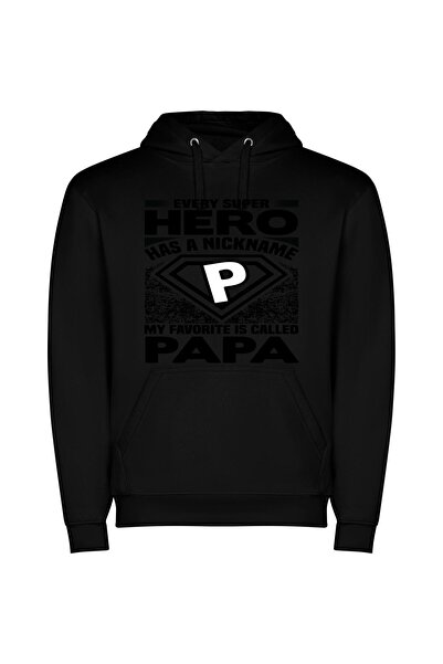 iLovePrints Diamond Clad Superhero Φούτερ με κουκούλα σε χρώμα Μαύρο