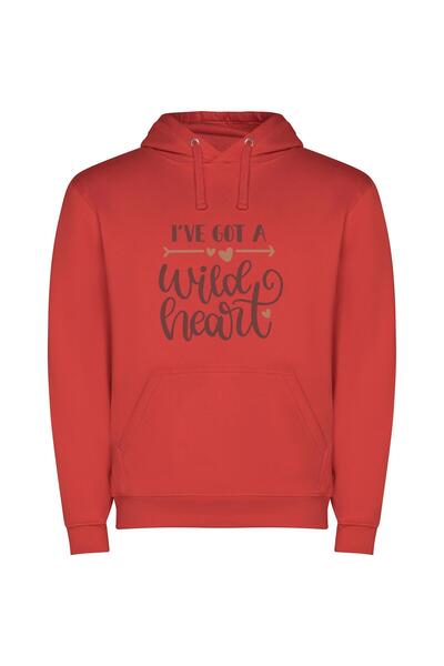 iLovePrints Infinite Heartscape: Wildly Elegant Φούτερ με κουκούλα σε χρώμα Κ...