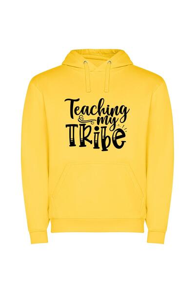 iLovePrints Tribe's Witty Teaching Style Φούτερ με κουκούλα σε χρώμα Κίτρινο