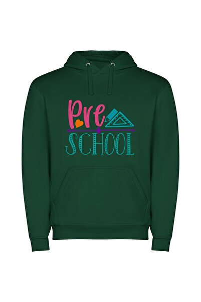 iLovePrints School Love Arrow Φούτερ με κουκούλα σε χρώμα Πράσινο