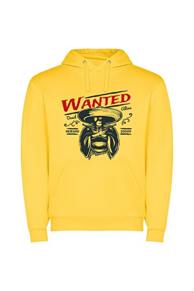 iLovePrints Mexican Warrior Wanted: Retro Chic Φούτερ με κουκούλα σε χρώμα Κί...