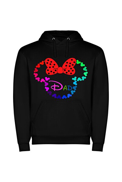 iLovePrints Daddy's Magical Minnie Mouse Φούτερ με κουκούλα σε χρώμα Μαύρο