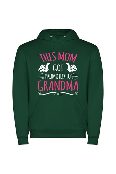 iLovePrints Grandma's Promotion Parade Φούτερ με κουκούλα σε χρώμα Πράσινο