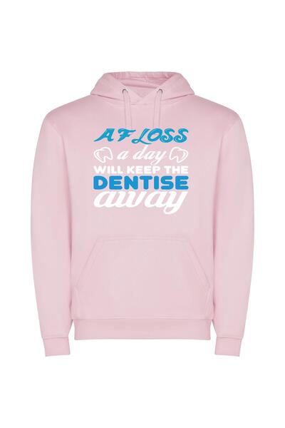 iLovePrints Design Dentist's Confident Logo Φούτερ με κουκούλα σε χρώμα Ροζ