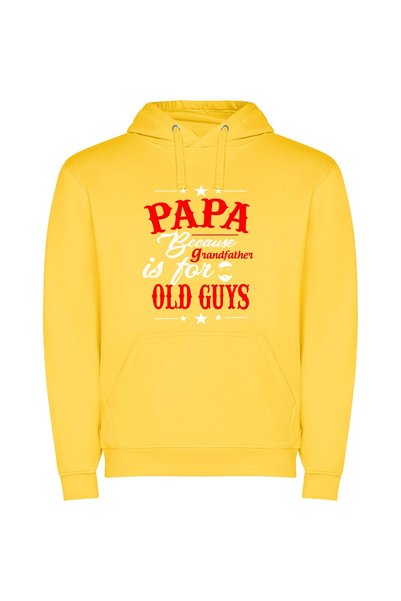iLovePrints Charming Patriarch Φούτερ με κουκούλα σε χρώμα Κίτρινο