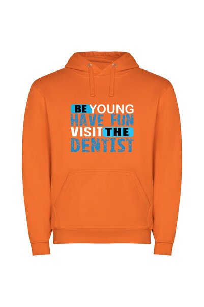 iLovePrints Blue Dentist Fun Time Φούτερ με κουκούλα σε χρώμα Πορτοκαλί