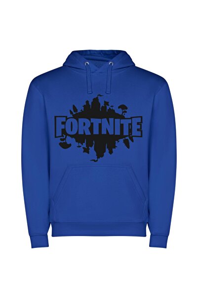 iLovePrints Epic Fortnite Logo Design Φούτερ με κουκούλα σε χρώμα Μπλε