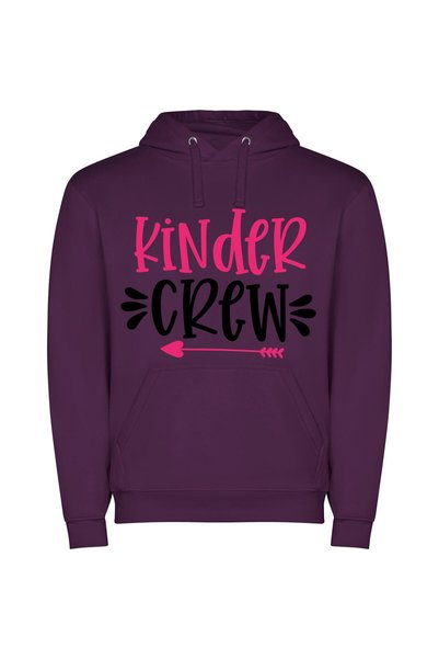 iLovePrints Vibrant Kinder Crew: Next Gen! Φούτερ με κουκούλα σε χρώμα Μωβ