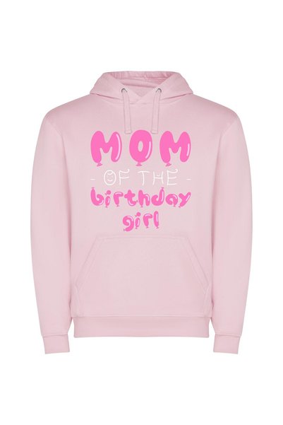 iLovePrints Happy Mom Birthday Balloon Φούτερ με κουκούλα σε χρώμα Ροζ