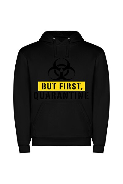 iLovePrints Biohazard Portrait Perplexes Φούτερ με κουκούλα σε χρώμα Μαύρο