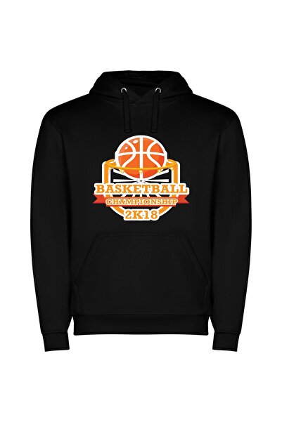 iLovePrints Elite Hoops: 8k Championship Φούτερ με κουκούλα σε χρώμα Μαύρο
