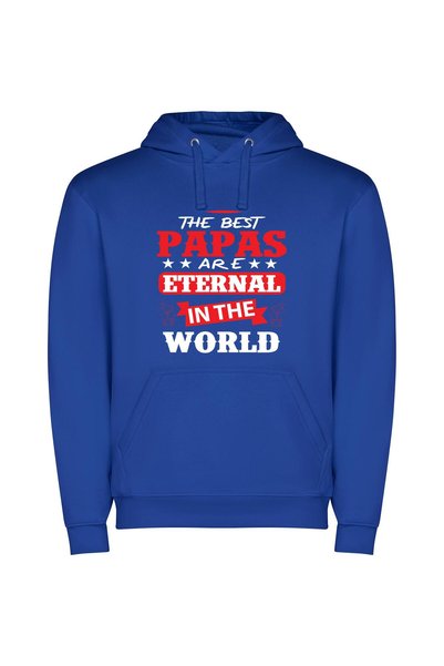 iLovePrints Eternal Sign of Papass Φούτερ με κουκούλα σε χρώμα Μπλε
