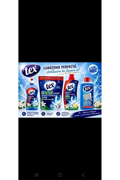 Tex pachet masina de spalat vase:Gel masina de spalat vase 1000ML+Solutie cla...