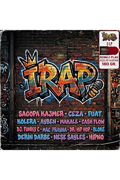 İrem Records iRap (3 Renkli Plak) / Sagopa Kajmer - Ceza - Fuat Kolera - Ayben - Makale - Cash Flow...