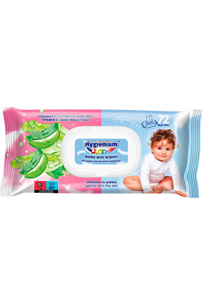 OEM Șervețele umede cu aloe vera&vit E, 72 buc