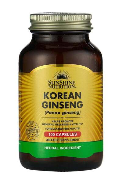 SUNSHINE NUTRITION Korean Panax Ginseng Dietary Supplement Helps Promote Gene...