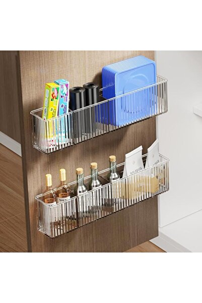 Yelajoy Cabinet Door Organizer, 2 Pack Wall Mounted Pantry Lid Storage Bin fo...