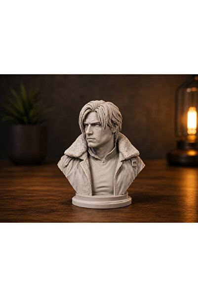 BCT Craft Resident Evil 4 Leon S. Kennedy Büst Dekoratif 3D Baskı Figür Masaü...
