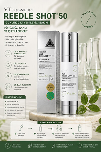 VT COSMETICS Reedle Shot 50 Cildi Pürüzsüz, Yumuşak ve Işıltılı Göstermeye Ya...