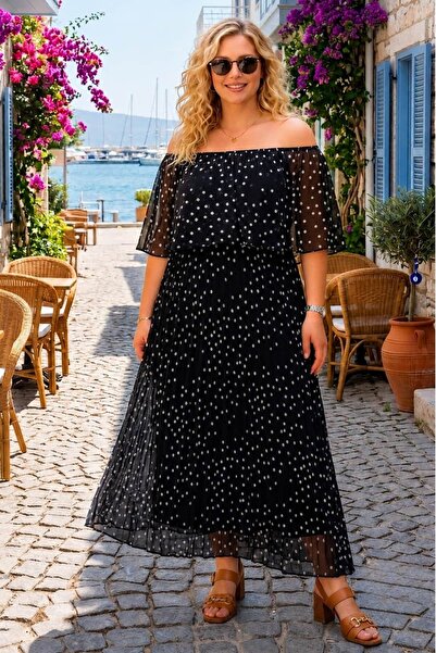 tarzımsüper Rochie cu guler Madonna pentru femei, mărime mare, căptușită cu b...
