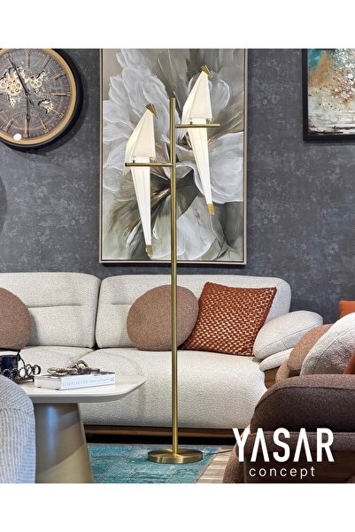 KARCILAR HOME STORE eskitme kuşlu lambader