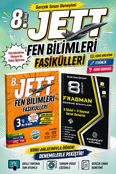 Ünlüler Karması Yayınları 8.Sınıf Jett Fen Bilimleri Fasikülleri -3 Fragman D...