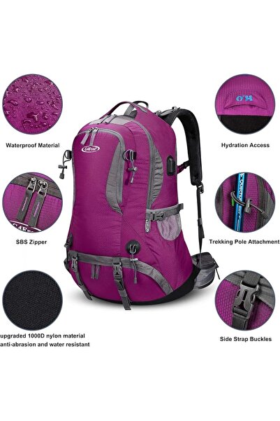 G4Free 50L Backpack Hiking Waterproof with Rain Cover Backpack Mountaineering...