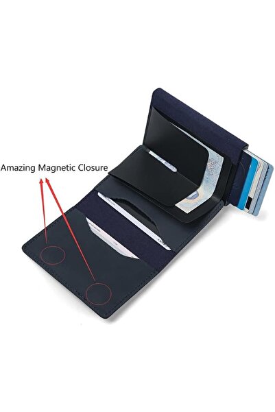 GENERAL Slim Wallet for Air Tag| Genuine Leather RFID Money Holder Automatic ...