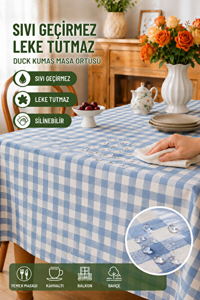 Soft Kare مفرش طاولة من قماش Pötikare Duck - مقاوم للسوائل، مقاوم للبقع، قابل...