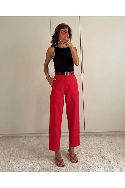 SALTİX Pantaloni de damă din material cu talie înaltă