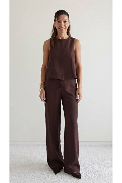 SALTİX Summer Chic Style Sleeveless Top and Relaxed Fit Pants Women's Set