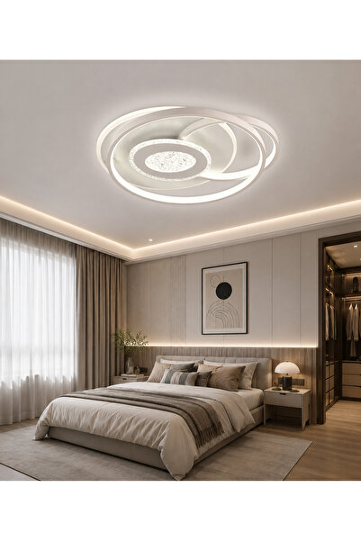 Elipse Tasarımlı Led Tavan Plafonyer Avize – Lüks Modern Aydınlatma