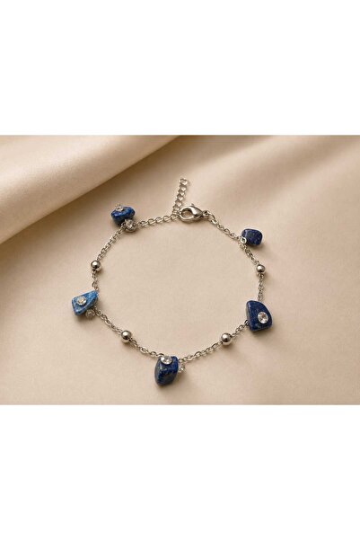 316 L çelik Lapis Natural Stone Steel Bracelet